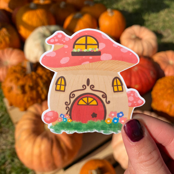 Fairy Mushroom House Sticker